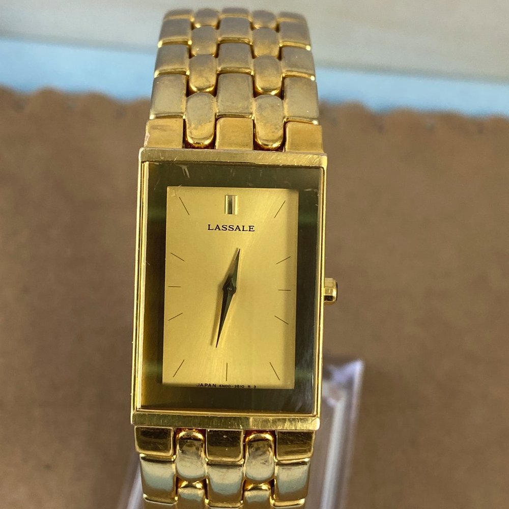 18 Karat Heavy Gold Plated Lassale by Seiko Watch